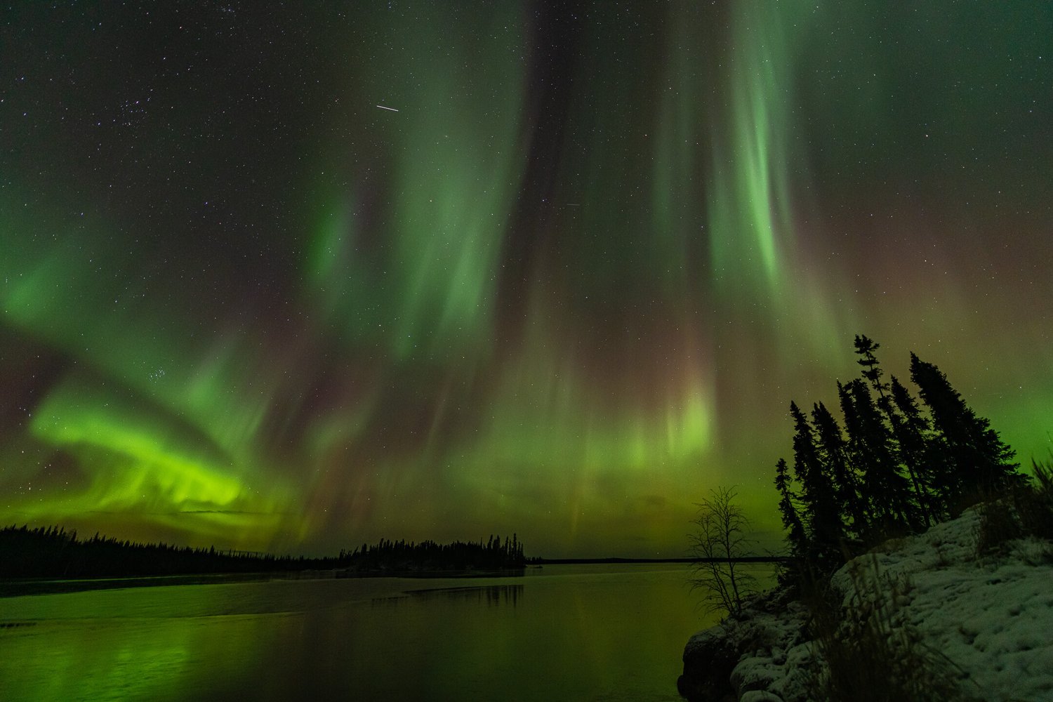 Autumn Aurora at Blachford Lodge